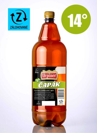 Čapované pivo 14° PET fľaša 2l 