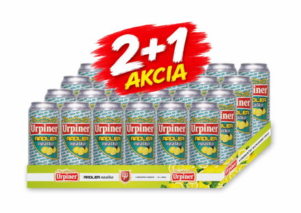 AKCIA 2+1 ZADARMO Urpiner Radler Nealko