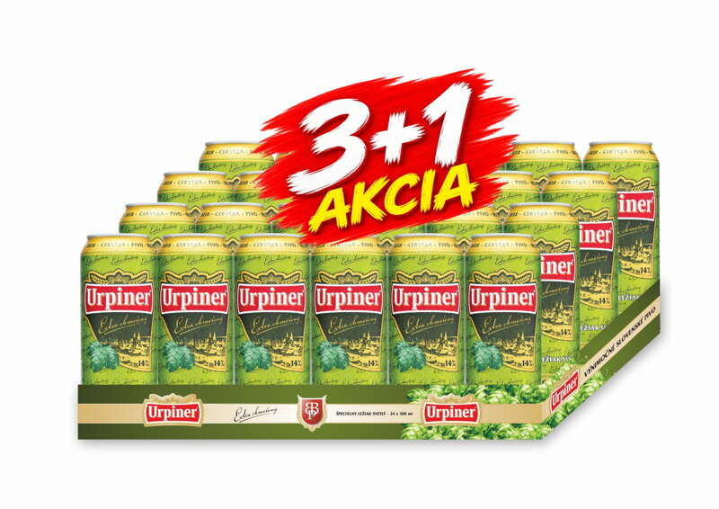 AKCIA 3+1 ZADARMO Urpiner Extra chmelený 14%